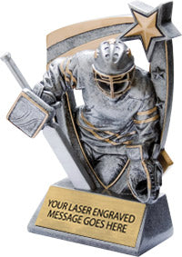 Hockey Goalie 5 Star 3D 6" Resin Trophy [R53D5-HKG]