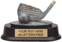 Golf Wedge Pewter Finish Resin Trophy [SGR60]