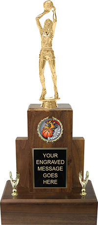 Empire Walnut Trophy w/ Extra Large Figure [TEWAL19XL]