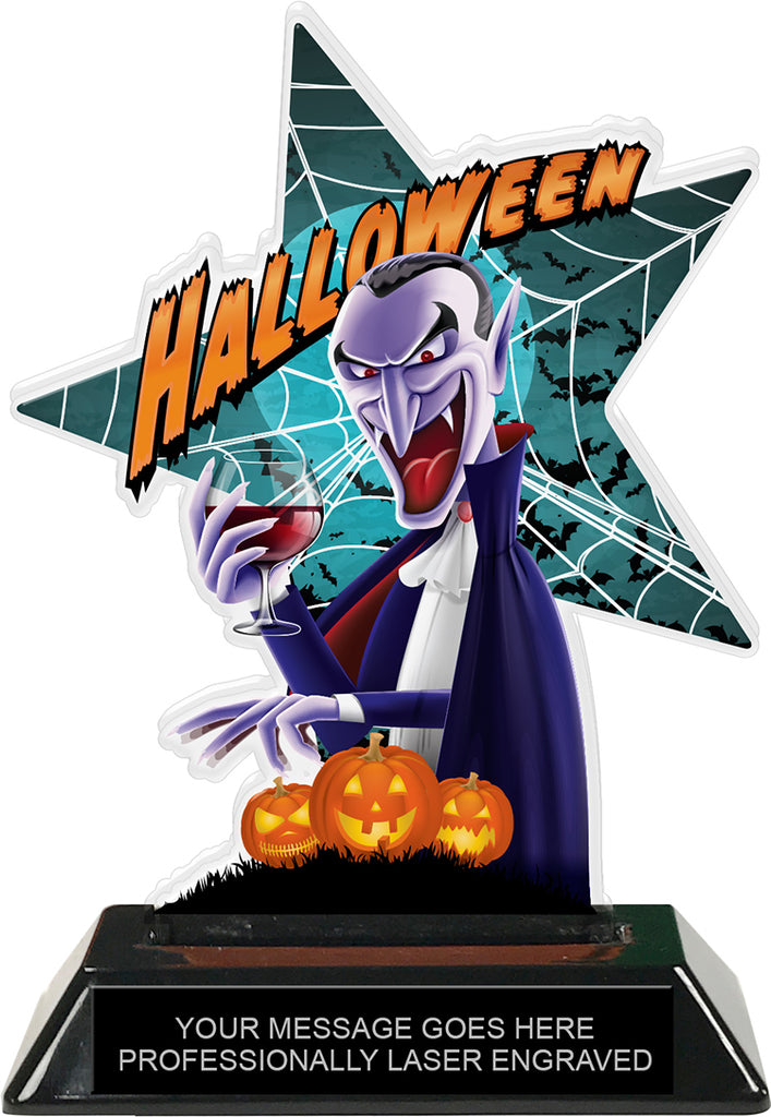 Vampire Halloween Star Colorix Acrylic Trophy- 7 inch [TACR7-STR-HLWN-DRAC-Q]