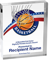 Basketball Vibrix Acrylic Awards [3/4 inch thick]