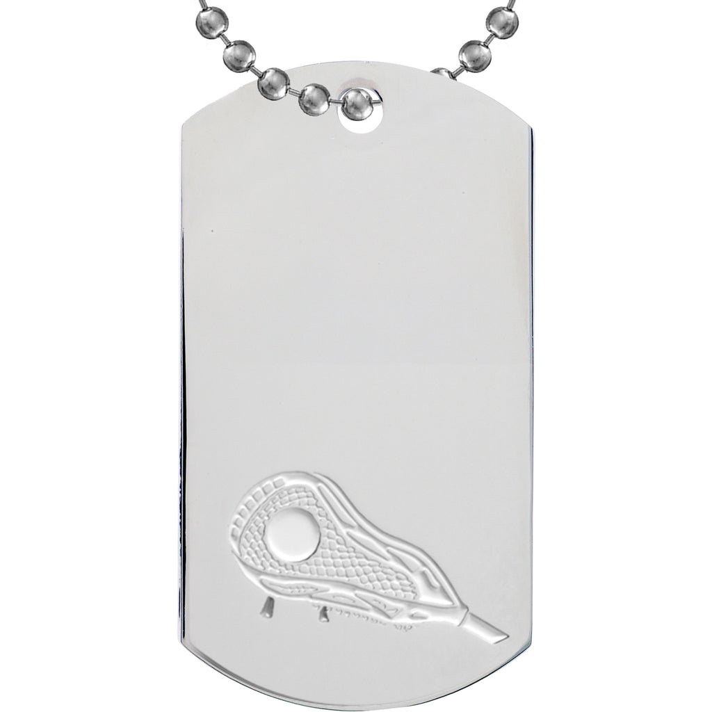 Lacrosse Etched & Paint Filled Dog Tag [DTS-LC]