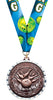 Bowling Diecast Medal with Diamond Cut Border- Bronze [MM2DC-BW-B]