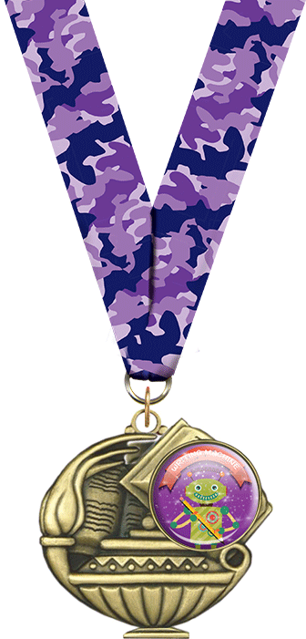 2" Writing Machine Insert Academic Medal [MAP2-i-WRTMCN]