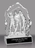 Three Golfers Sculpted Glass Award [CRSC-3-GL]