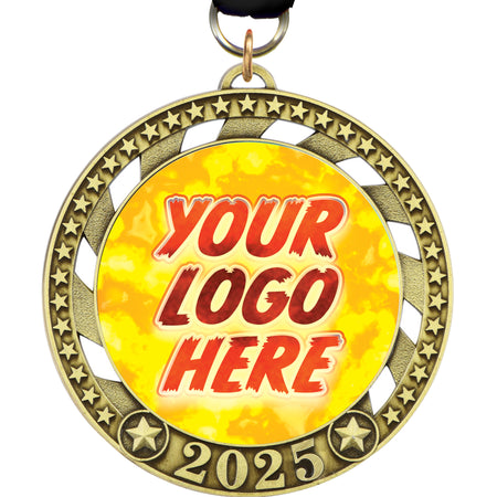 Custom 2025 Star Ray Insert Medal [MXP325]