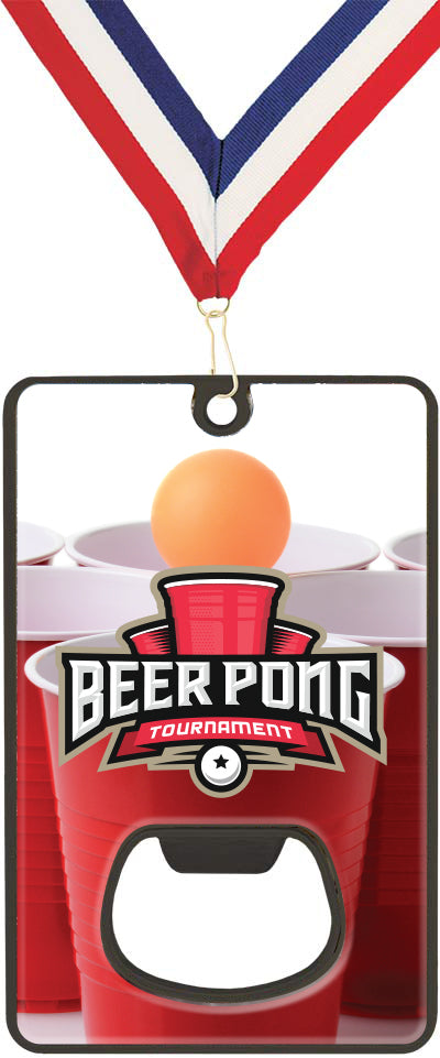 Bottle Opener with Magnetic Back- Beer Pong [MCAROP-BRPNG-1003]