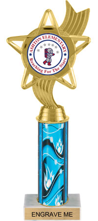 Banner Star Custom Insert Trophy w/ Column - 12.5 inch [TXi12-J27]