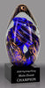 Swirling Egg Shaped Art Glass [AGM39]