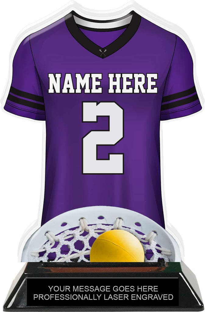 Lacrosse Male Jersey Colorix-T Acrylic Trophy- Purple [TACR7-JSY-LC-PRP-M-Q]