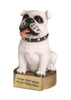 Bulldog Bobblehead Mascot - 6" Resin Trophy [BHMA-BDOGW]