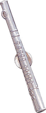 Flute Silver Pin [PCM-MC-2]