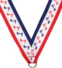 7/8 x 30 in. Music Neck Ribbon [NKRB-1029]