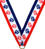7/8 x 30 in. Paw Neck Ribbon [NKRB-1025]