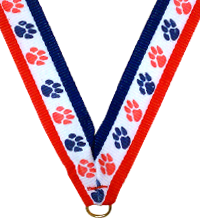 7/8 x 30 in. Paw Neck Ribbon [NKRB-1025]