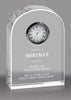 Crystal Arched Top Rectangle with Clock Award [CLKF183-4-X]