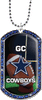 Blue Sparkle 3D Dome Custom Dog Tags [DTCUSGLT-BLU]