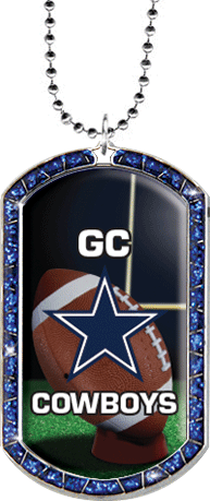 Blue Sparkle 3D Dome Custom Dog Tags [DTCUSGLT-BLU]