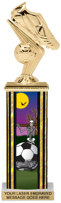 Halloween Soccer Rectangle Column Trophy- 12 inch [TSQ12STK-SC]