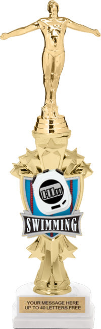 Swimming Shooting Star Sport Riser Trophy [TMSSTR14-SW]