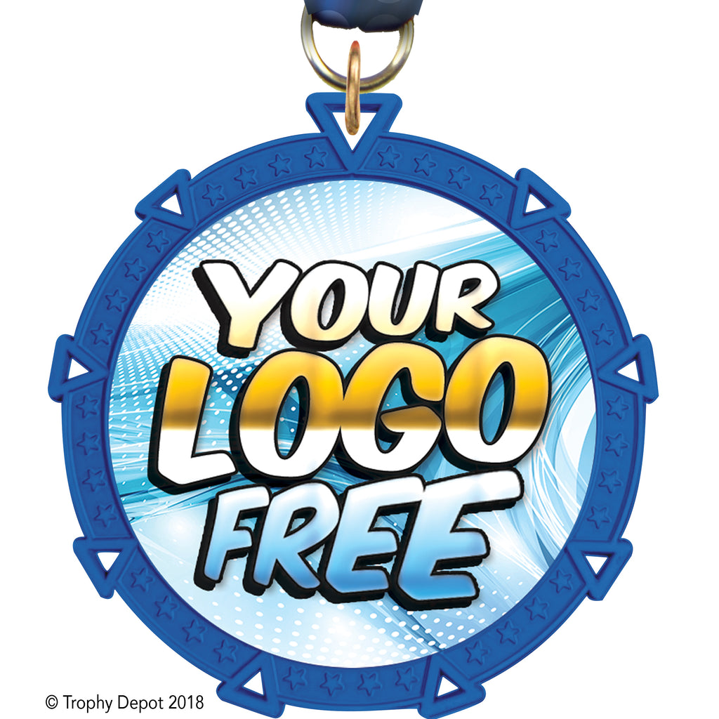 2.5" Blue Starforce Custom Insert Medal - TD Exclusive! [MX36STR-BLU]