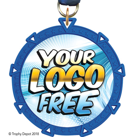 2.5" Blue Starforce Custom Insert Medal - TD Exclusive! [MX36STR-BLU]