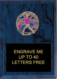 7"x9" Gymnastics Dimensional Color Plaque - Female [PEM7-GF]