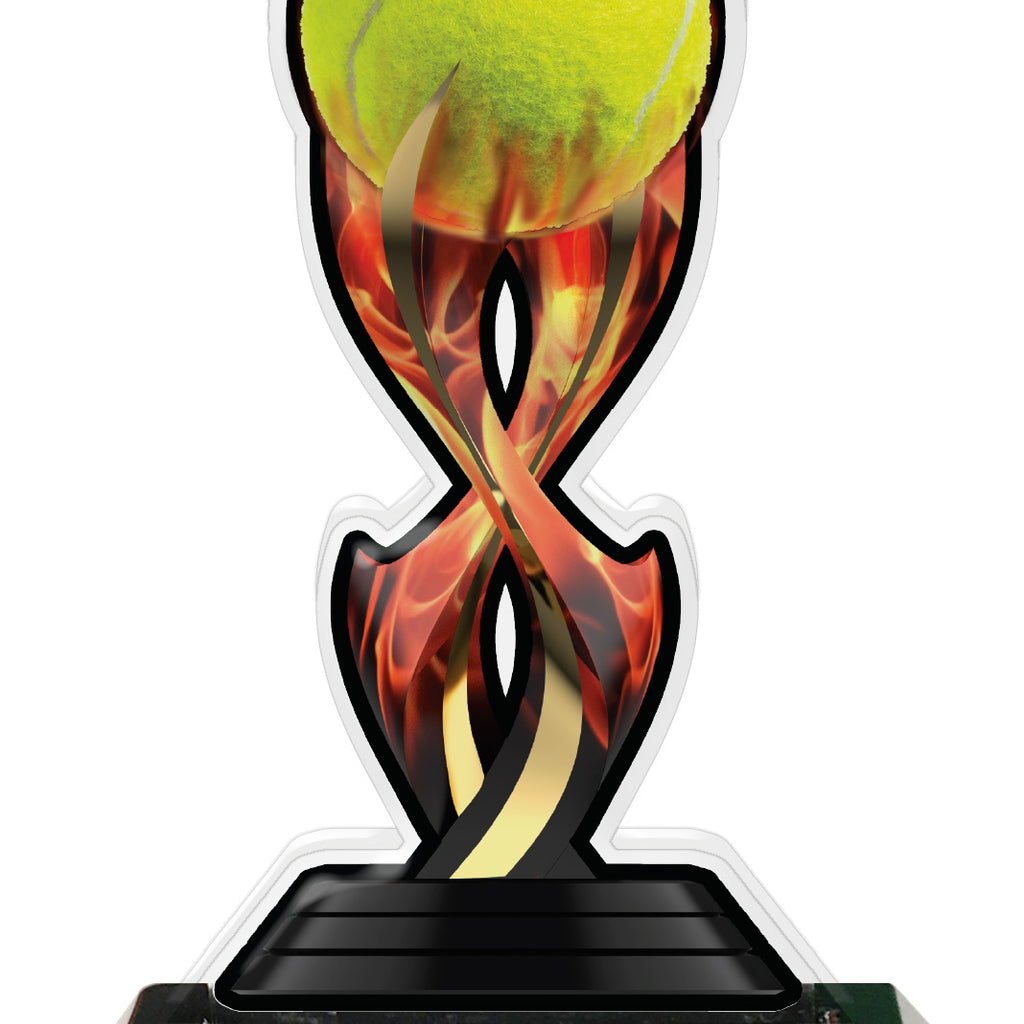 Tennis Tribal Flames Colorix-T Acrylic Trophies