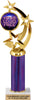 Spinning Triple Star Custom Insert Trophy w/ Column - 10.5 inch [TXi10-P63]