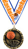 Basketball 3D Rubber Graphic Medal [MRFC2-BK]