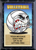 Volleyball Full Color KRUNCH Plaque [PKRNCH5-VB]