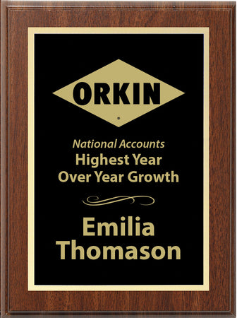 Engraved Full Plate Plaque - 9x12 inch [PM21-9X12]