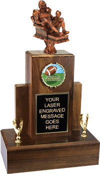 Fantasy Football Resin Empire Walnut Trophy [TREWAL16-FFB]