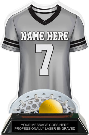Lacrosse Male Jersey Colorix-T Acrylic Trophy- Gray [TACR7-JSY-LC-GRY-M-Q]