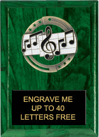 5"x7" Music Dimensional Color Plaque [PEM5-MC]