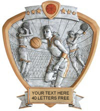 Basketball Sport Legend Shield Resin Trophy - Female [RSLS-BKF]