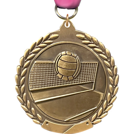 2.75 in Volleyball Wreath Framed Medal [M311-VB]
