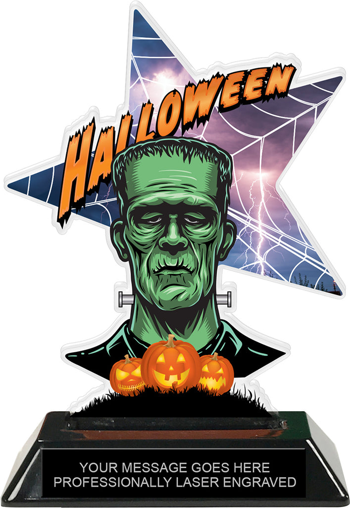 Frankenstein Halloween Star Colorix Acrylic Trophy- 7 inch [TACR7-STR-HLWN-FRNK-Q]