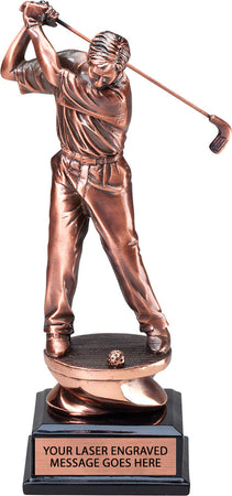 Male Golf Driver Bronze Finish Resin 9.25" [RM150-9]