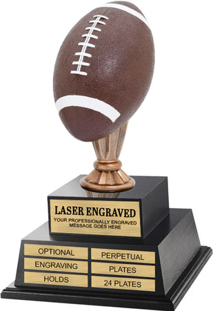 Football Twin Tier Perpetual Trophy 18" [TMPP2L-PD-FB]