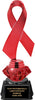 Red Awareness Ribbon Diamond Riser Trophy [TDRAWRB-RED]