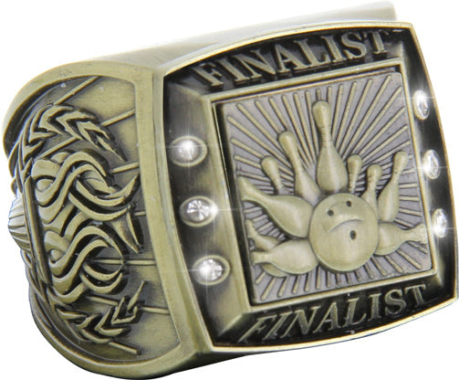 Finalist Championship Ring with Activity Insert- Bowling Gold [RGSJ-G-FIN-BW]