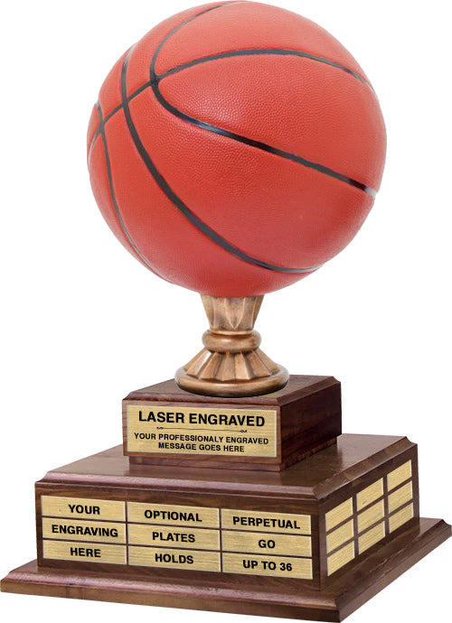 Basketball Twin Tier Perpetual Trophy 18" [TPP2L-PD-BK]
