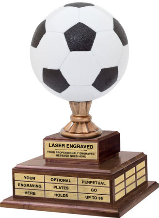 Soccer Twin Tier Perpetual Trophy 18" [TPP2L-PD-SC]