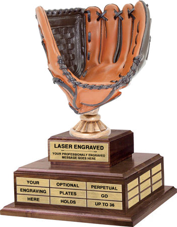 Baseball Glove Twin Tier Perpetual Trophy 17" [TPP2L-PD-BSC]