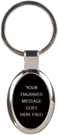 Oval Key Ring- Black [KCOV093BK]