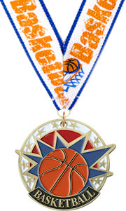Basketball USA Sport Medal- Gold [M2USA-BK-G]