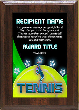 Tennis ColorPlate Plaques