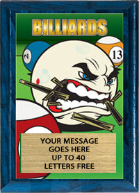 Billiards Full Color KRUNCH Plaque [PKRNCH5-BL]