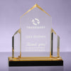 Jewel Post Impress Acrylic Awards - Gold - 7x8 [AJIMP-GLD-8]